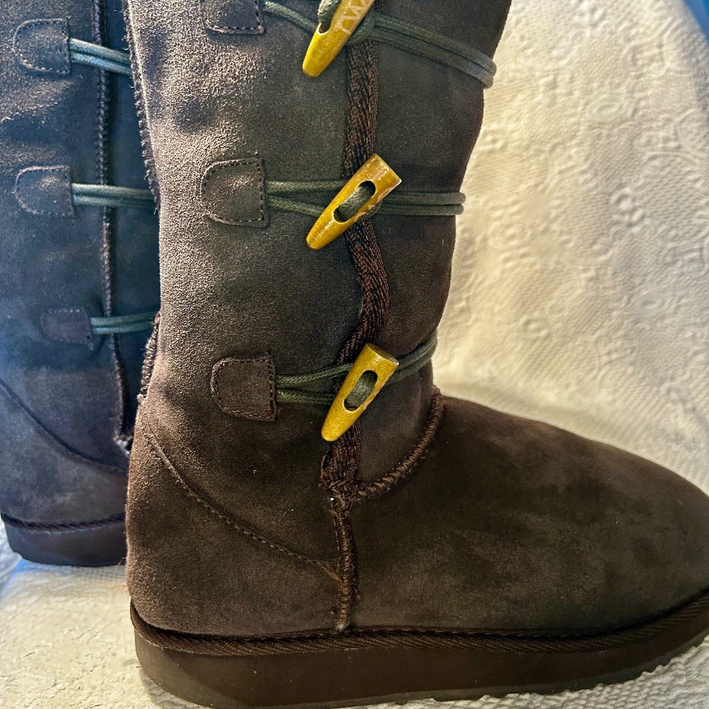 Emu Australia Hip Button A Boots Chocolate Brown
